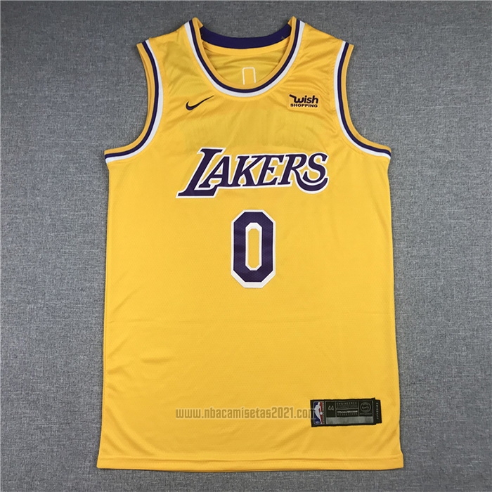 Camiseta Los Angeles Lakers Russell Westbrook #0 Icon 2020 Amarillo
